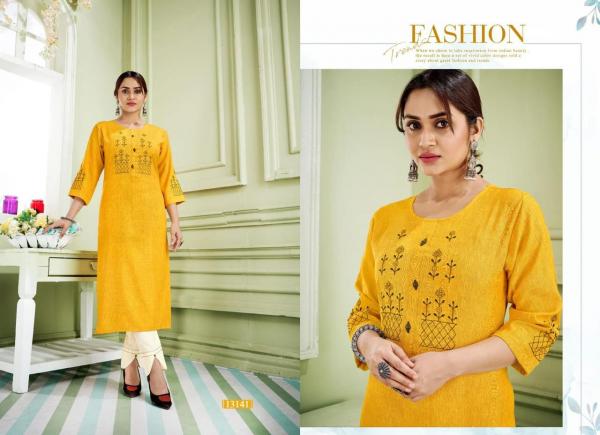 Kalaroop Janjar Designer Rayon Festive Wear Kurti